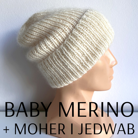 Baby Merino + moher, jedwab