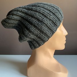 Czapka zimowa męska/damska HELLI 100% Baby Merino 20 Ciemny Szary