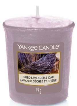 Mała świeczka zapachowa Votive Yankee Candle DRIED LAVENDER & OAK