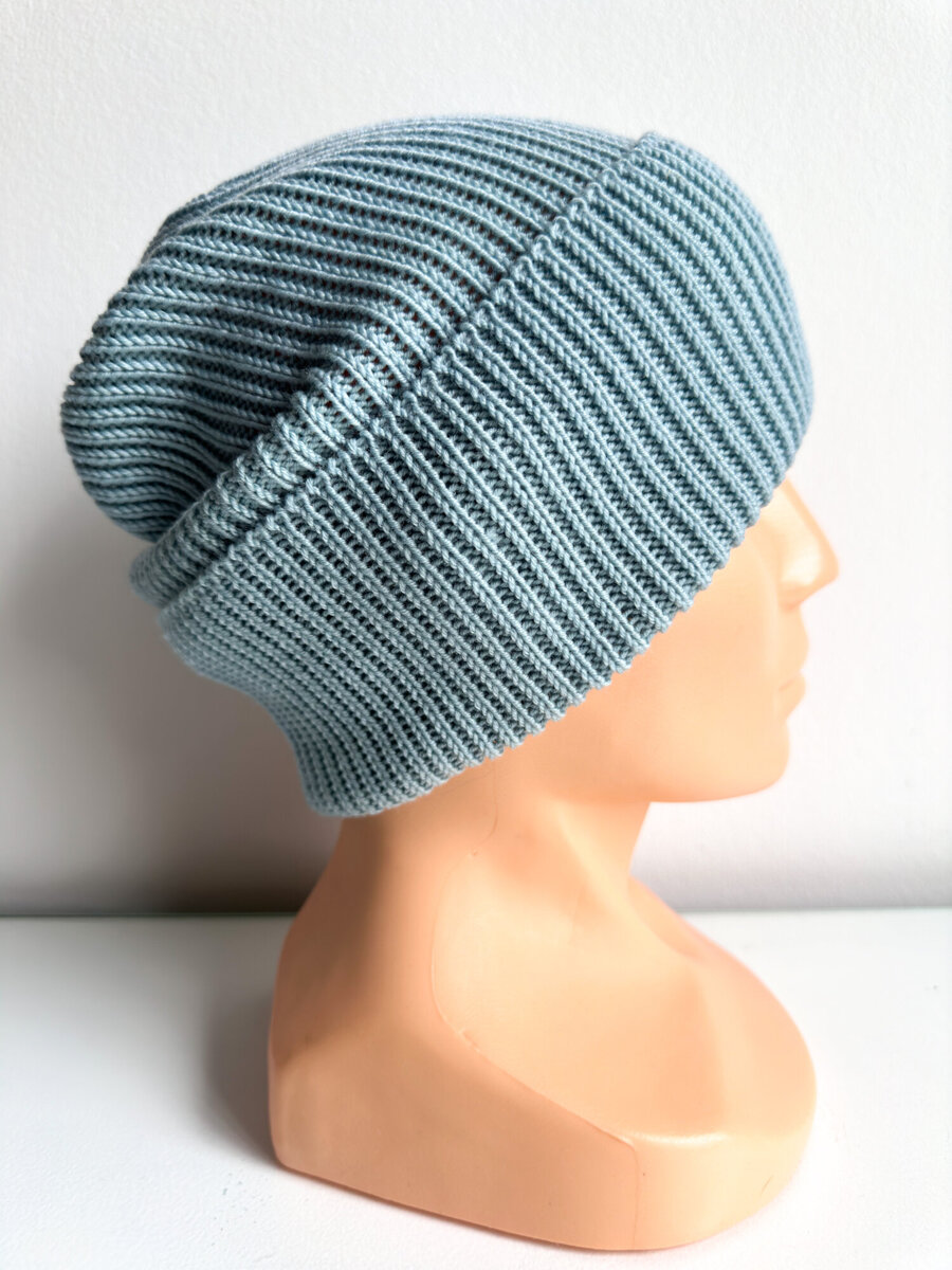 Beanie czapka z wełny merino VARELLA 100% Baby Merino 43 Jasny Morski