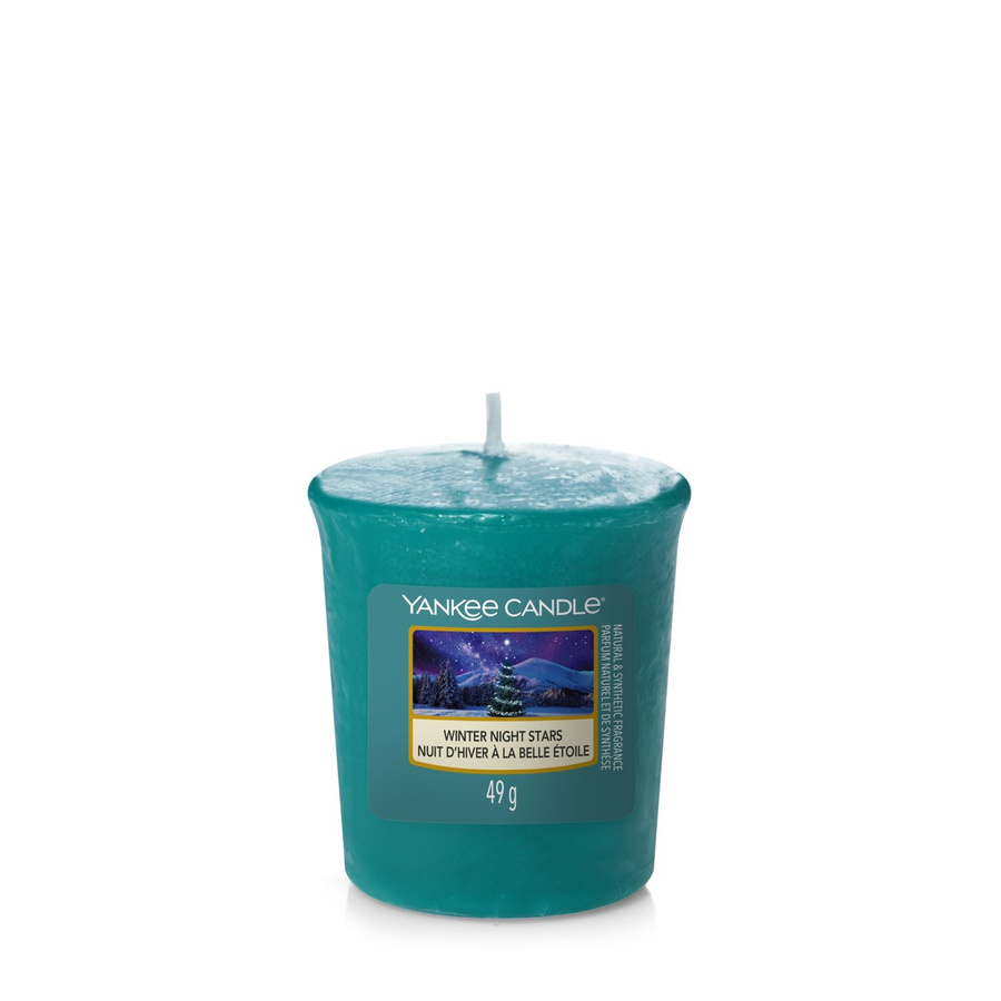 Mała świeczka zapachowa Votive Yankee Candle WINTER NIGHT STARS