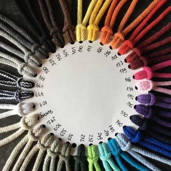 Koszyk ze sznurka bawełnianego jasno szary 100 z miętą 600 16x12 cm