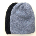 Ciepła czapka ręcznie robiona CHMURKA Alpaka 10 Mgła