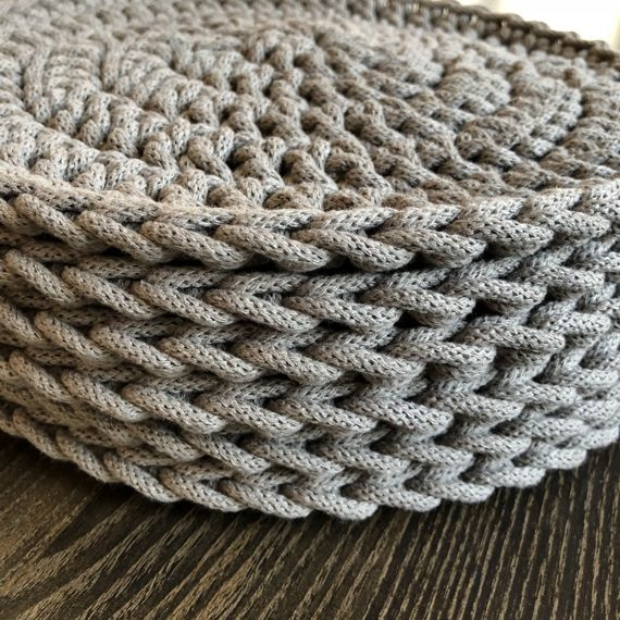 Podkładka pod talerz ze sznurka bawełnianego 30 cm ciemny beż